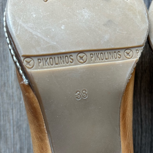 Pikolinos Tan Leather Heeled Sandals | 38 - Picture 6 of 8